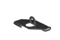 Suspended ceiling clip with 5,6mm eye black
