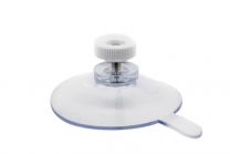 Suction cup 50mm Stainless steel with lip + white nut