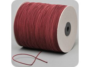 elastic cord, thickness 2 mm, textil braided, brodeaux-red,