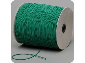 elastic cord, thickness 2 mm, textil braided, dark-green, ro