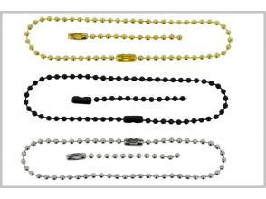 Ball chains with connector brass, nickel & black