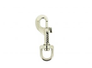Musketonhaak met ovale wervel 80x13mm vernikkeld
