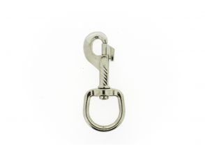 Musketonhaak met ovale wervel 93x26mm vernikkeld