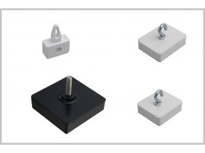 Rectangular magnets with hook or eye