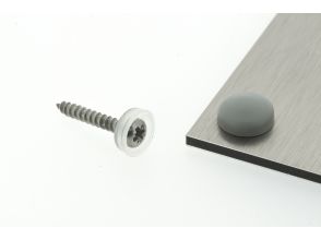 Snap Cap screw covers 13mm Silver Grey