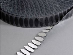 Velcro klittenband ovaaltjes wit 35x12 mm
