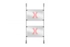Window presentation rod system set 2, 50cm