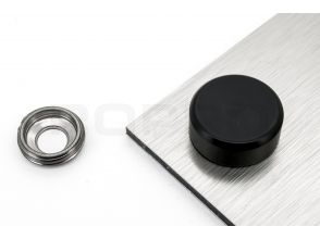Afdekkapjes Miniplex 18 mm aluminium zwart kompleet