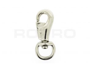 Bullsnap 25mm ronde oog vernikkeld