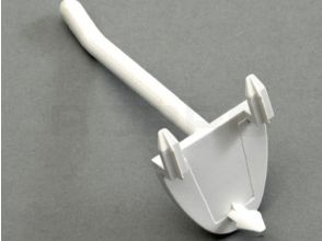 Display hooks, plastic single prong 50 mm
