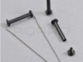Boekschroef kunststof+gat zwart 6 x 40 mm