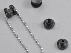 Boekschroef kunststof+gat zwart 6 x 5 mm