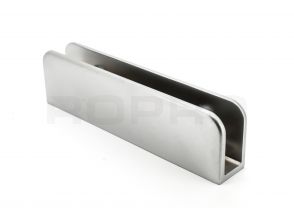 Glassplattenträger mattverchromt 100x27mm
