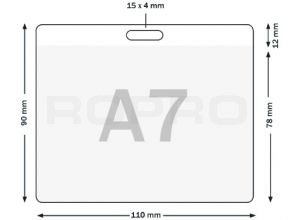 ID-kaart houders A7 110x78/90 lange kant open, met sleuf