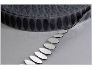 Klettpunkte oval, Set aus Haken und Flausch