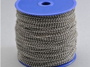Kogelketting, 2,4 mm x 100 m, vernikkeld