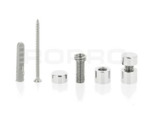 Afstandhouders Miniplex 9+8 chroom 7-12mm kompleet