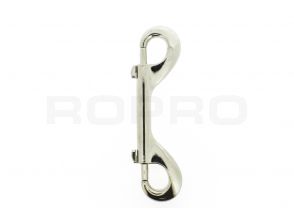 Musketonhaak dubbel 115x12mm vernikkeld