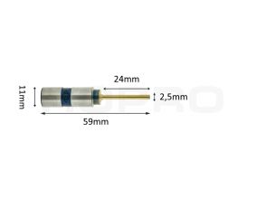Papierboor titanium coating 2,5mm x 24mm