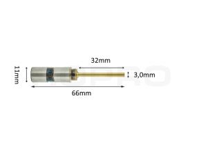 Papierboor titanium coating 3mm x 32mm