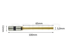 Papierboor titanium coating 5mm x 65mm