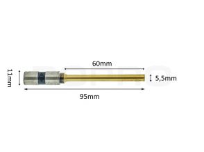 Papierboor titanium coating 5,5mm x 60mm