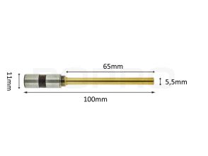 Papierboor titanium coating 5,5mm x 65mm