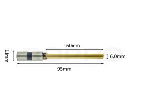 Papierboor titanium coating 6mm x 60mm