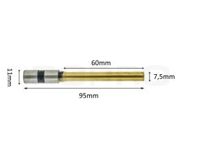 Papierboor titanium coating 7,5mm x 60mm