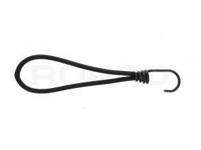 Qfix Spanelastiek met haak Basic zwart 6x200 mm