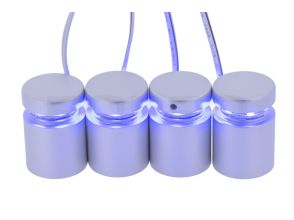 LED Abstandhalters Quattrofix 25x25 mit blauem Licht