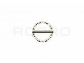 Ronde ring met pin 20x3,5mm vernikkeld