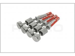 Set de vis décoratives en inox 50mm