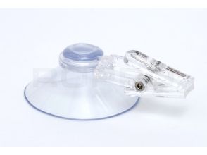 Ventouse Ø 40 mm avec limpide pince en plastique