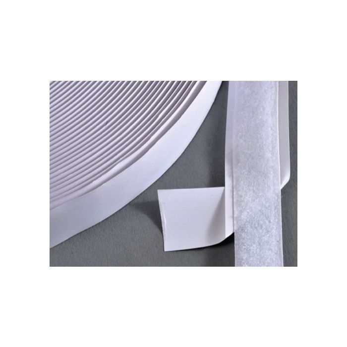 klittenband,LUS zelfklevend, 16 mm x 25 mtr wit klittenband,LUS zelfklevend, 16 mm x 25 mtr wit