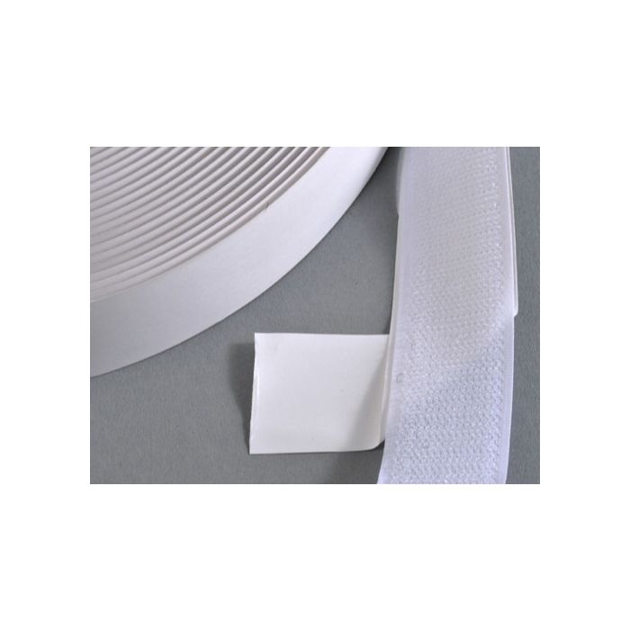 klittenband,HAAK zelfklevend, 25 mm x 25 mtr wit klittenband,HAAK zelfklevend, 25 mm x 25 mtr wit