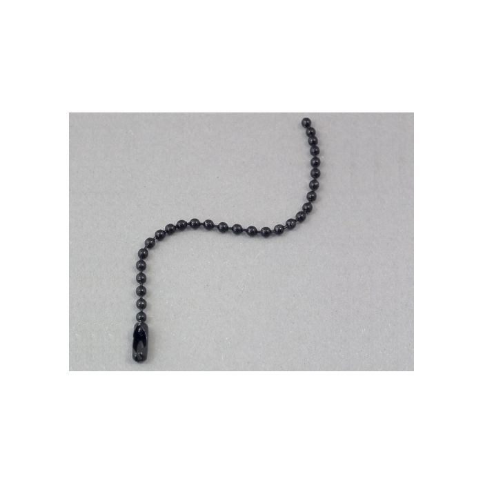 Ball chains with connector 2,4 x 150 mm black Ball chains with connector 2,4 x 150 mm black