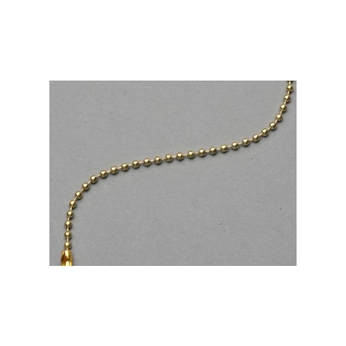 Ball chains with connector 2,4 x 150 mm brass-plated Ball chains with connector 2,4 x 150 mm brass-plated