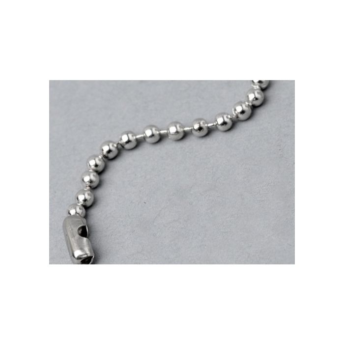Ball chains with connector 3,2 x 105 mm nickel-plated Ball chains with connector 3,2 x 105 mm nickel-plated