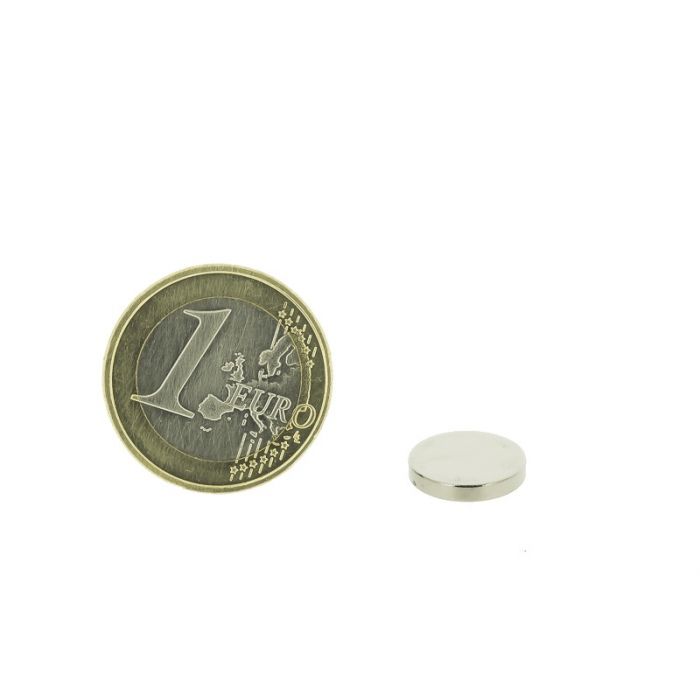 Magnetic disc 12mm diameter, thickness 2mm, N35