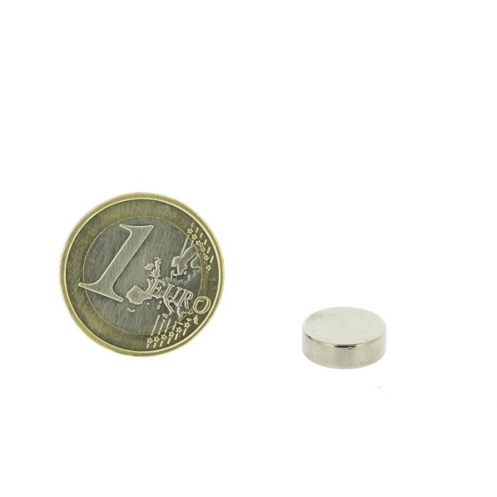 Magnetic disc 12mm diameter, thickness 4mm, N45