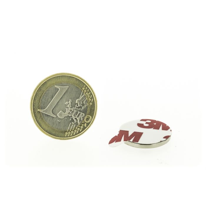 Self-adhesive magneticdisc 18mm diameter, 2mm thick, N35 Self-adhesive magneticdisc 18mm diameter, 2mm thick, N35