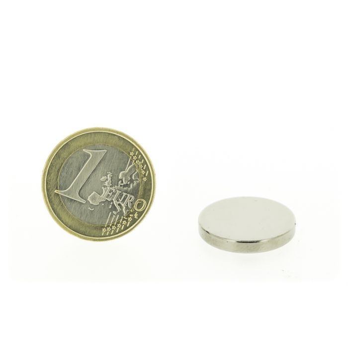 Magnetic disc 20mm diameter, thickness 3mm, N35