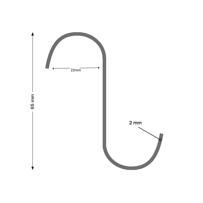 S-hooks 65 mm S-hooks 65 mm