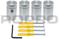 Standoffs Quattrofix SS304 15x20 with collar and allenscrew