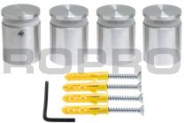 Standoffs Quattrofix SS304 25x25 with collar and allenscrew