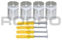 Standoffs Quattrofix with collar SS304 15x15 lefthand thread