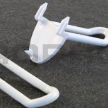 double prongs with automatic insertion hook, length 100 mm,