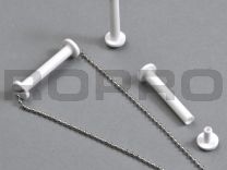 Boekschroef kunststof+gat wit 6 x 40 mm