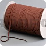 flat elastic, width 5 mm, textile clad, brown, rolls with 50